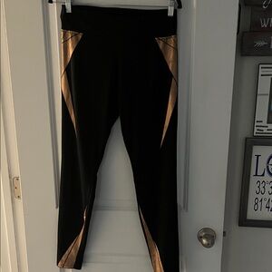 Stylish Black and Gold Leggings